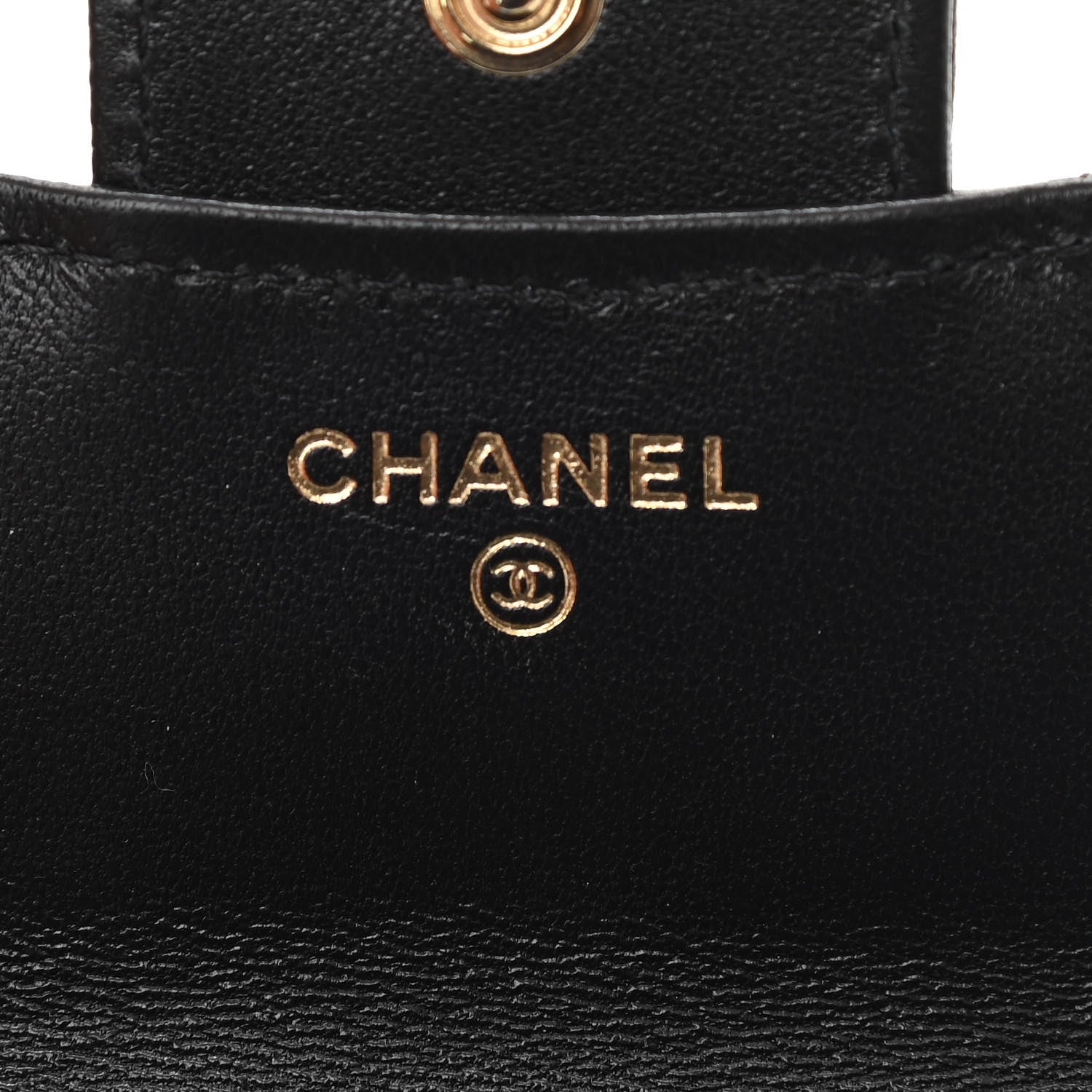 Chanel Lambskin Quilted Top Handle Flap Coin Purse With Chain Black 8 of 12