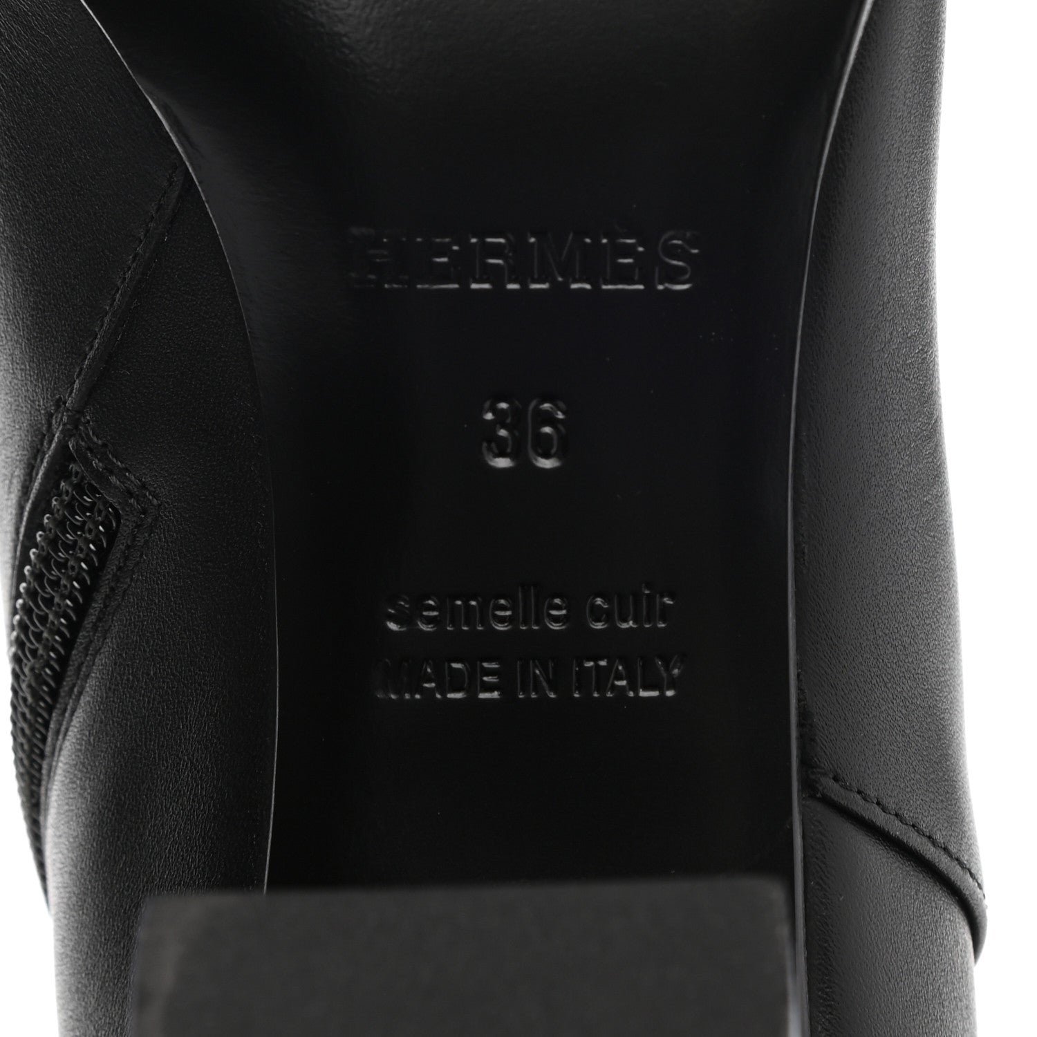 Hermes Calfskin Saint Germain Ankle Boots 36 Black 6 of 9