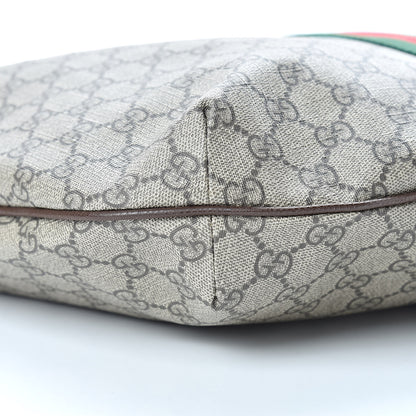 Gucci GG Supreme Monogram Web Ophidia Half Moon Hobo Brown 9 of 10