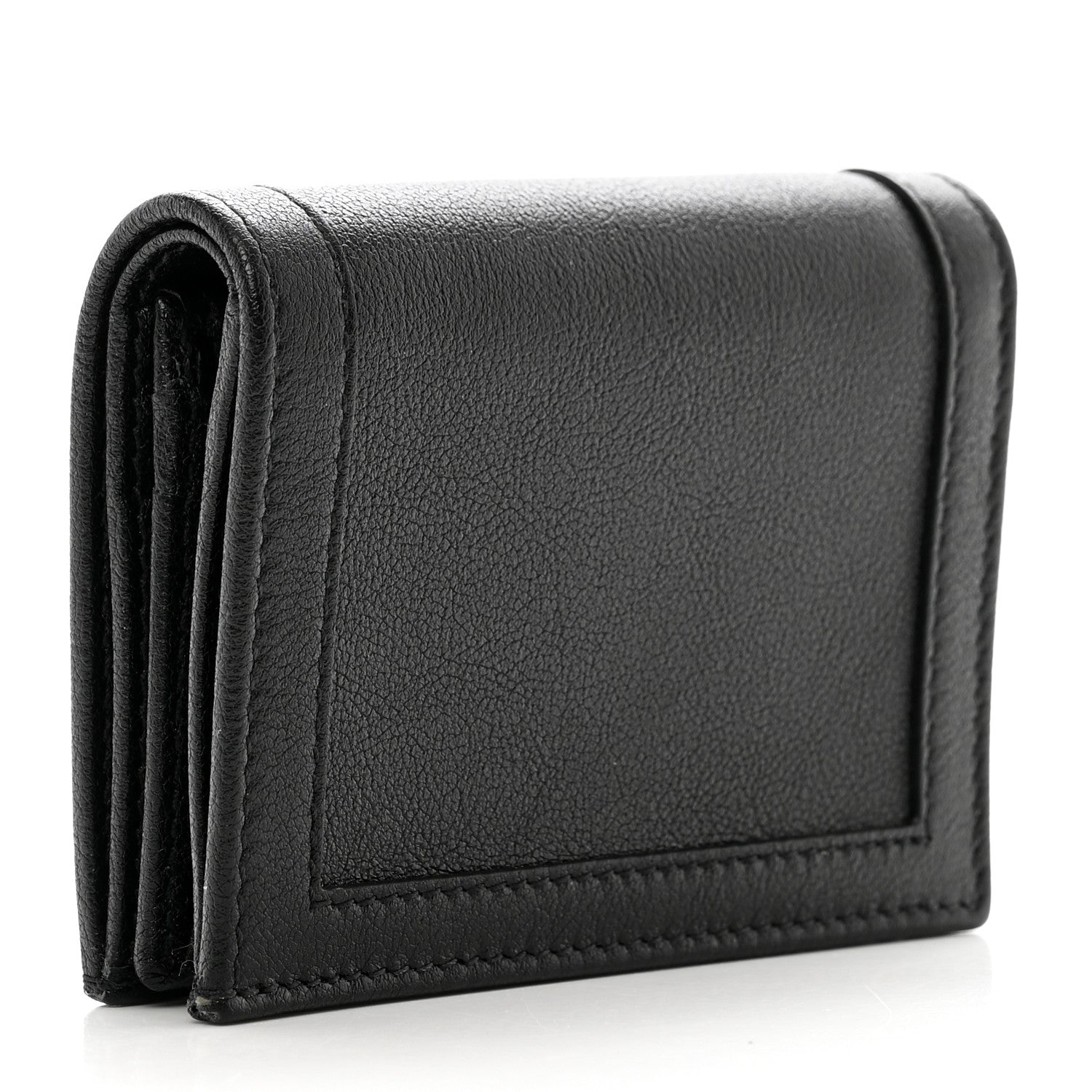 Gucci Wonka Grain Calfskin Diana Card Case Wallet Black 2 of 7