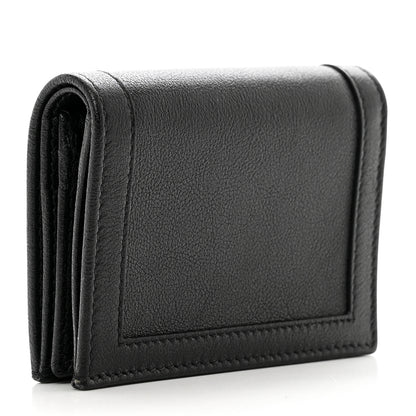 Gucci Wonka Grain Calfskin Diana Card Case Wallet Black 2 of 7