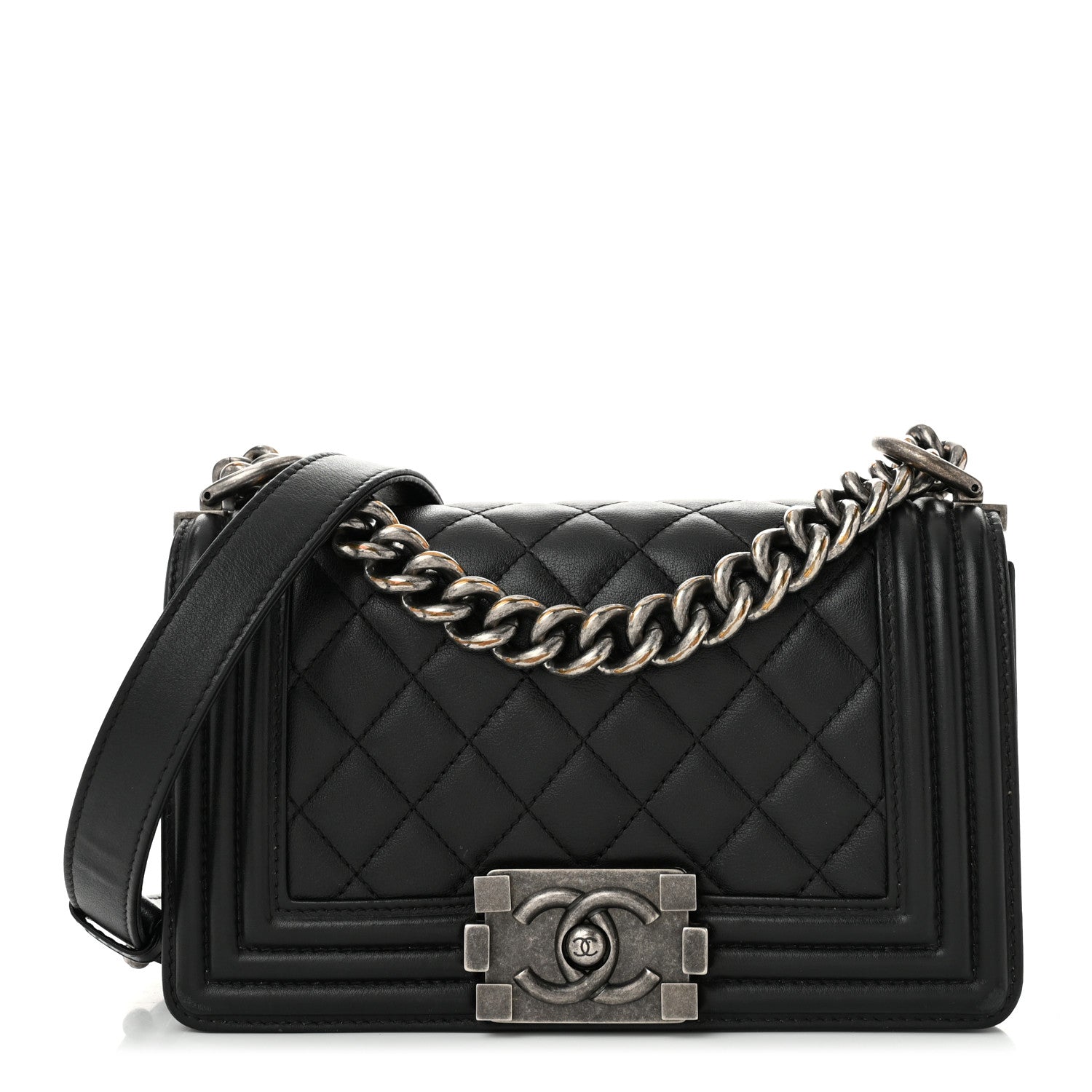 Chanel Calfskin Quilted Small Boy Flap Black 1 of 11