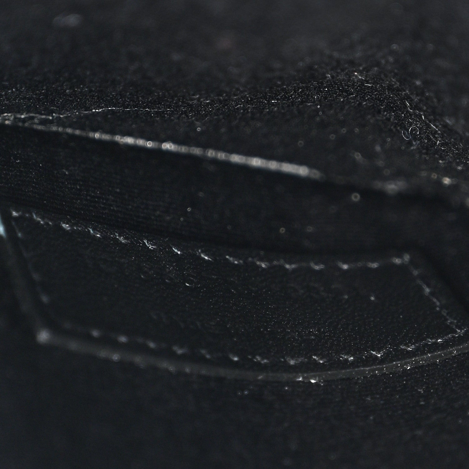 Saint Laurent Calfskin Crocodile Embossed Uptown Monogram Pouch Black 7 of 7