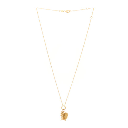 Foundrae 18K Yellow Gold Diamond True Love Reflection Initial L Drop Pendant Necklace 3 of 5