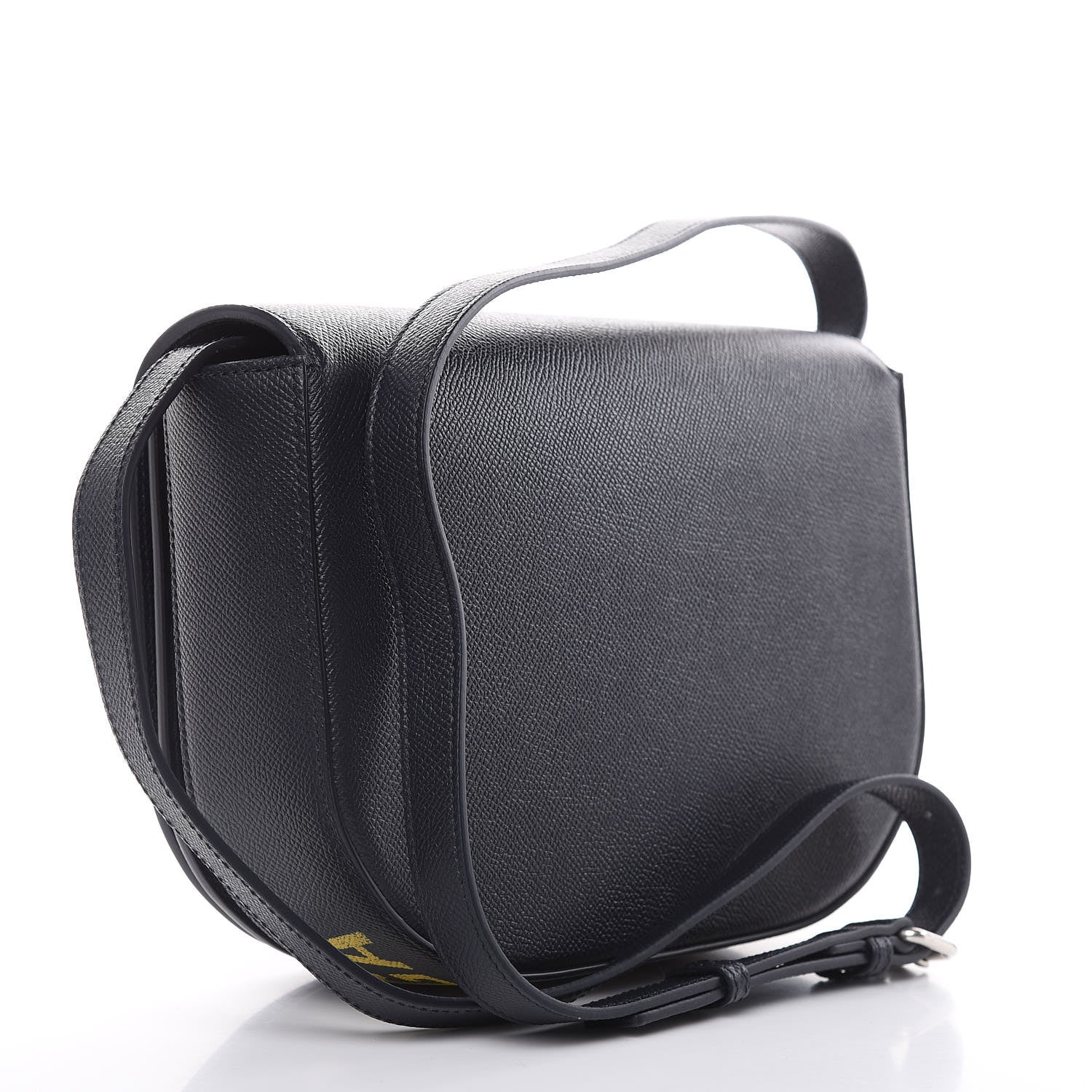 Balenciaga Signature Grained Calfskin Logo S Ville Day Bag Bleu Tempete Jaune 3 of 9