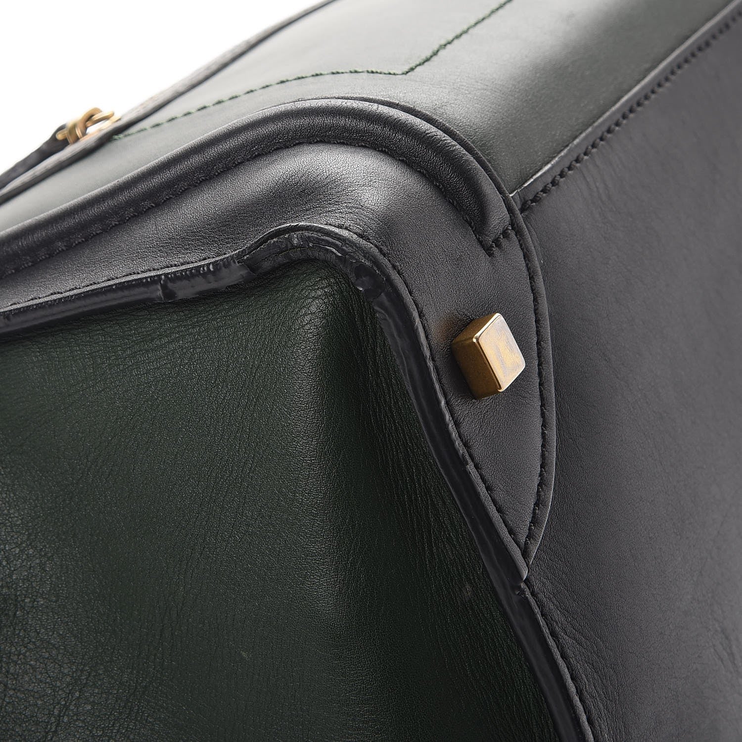 Celine Smooth Calfskin Mini Bi-Color Luggage Forest Black 15 of 18