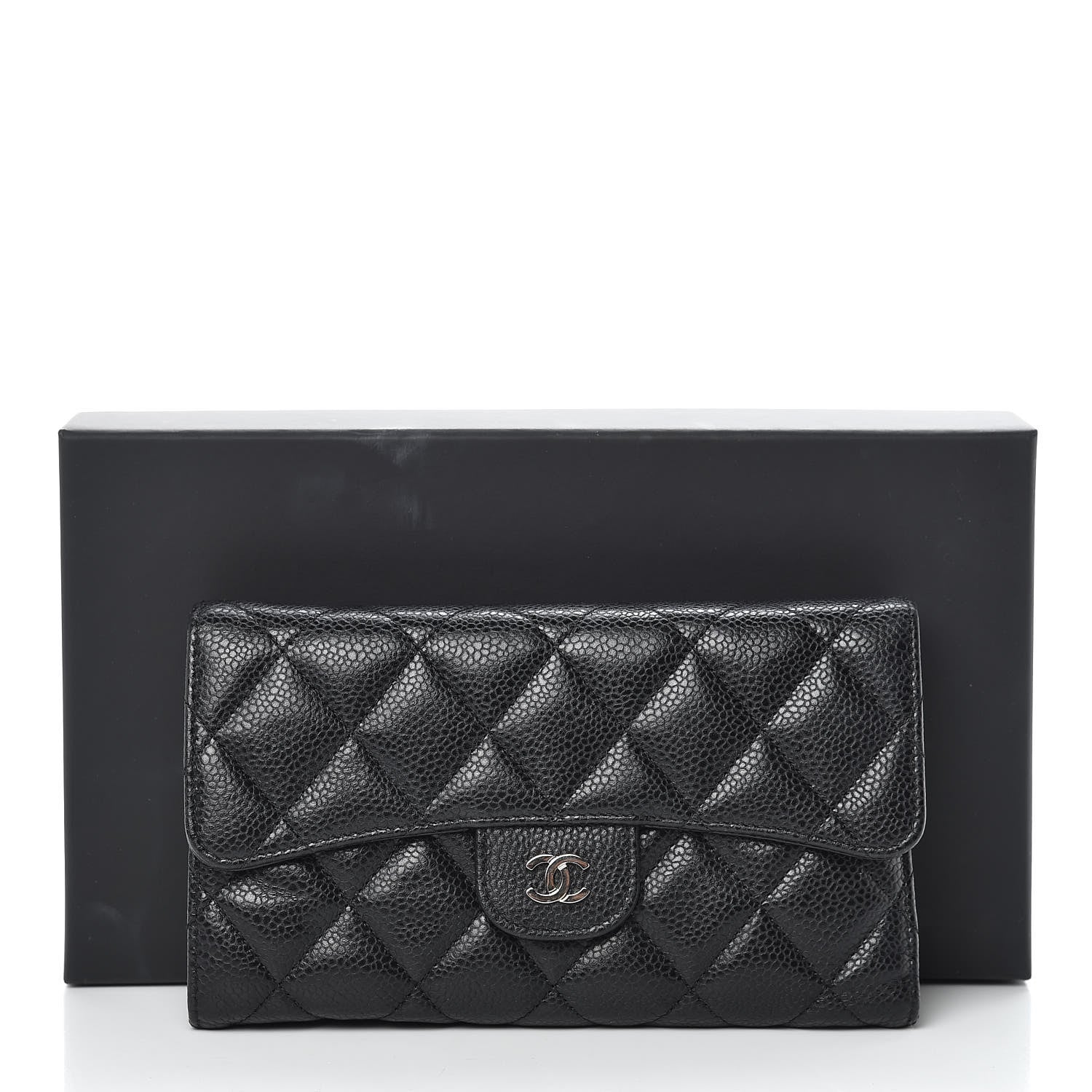 Chanel Caviar Quilted Large Flap Wallet Black 16 of 16