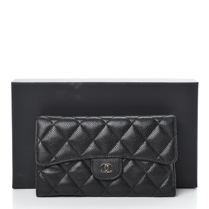 Chanel Caviar Quilted Large Flap Wallet Black 16 of 16