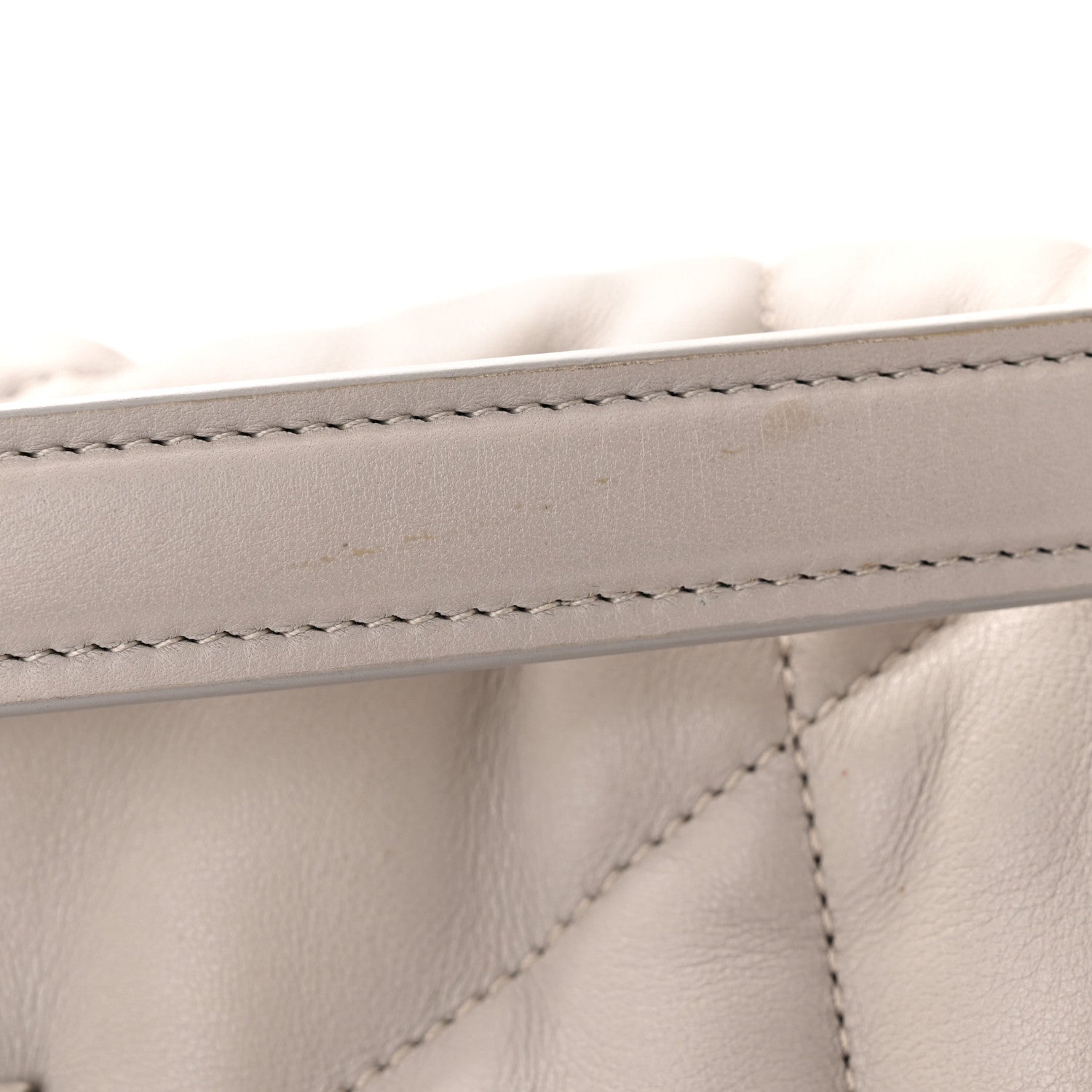 Saint Laurent Lambskin Quilted Medium Loulou Puffer Monogram Chain Satchel Blanc Vintage 13 of 15