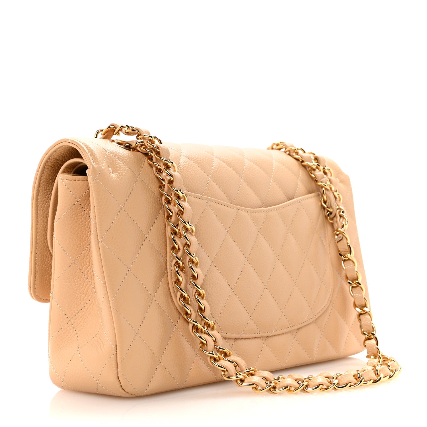 Chanel Caviar Quilted Medium Double Flap Beige Clair 3 of 11