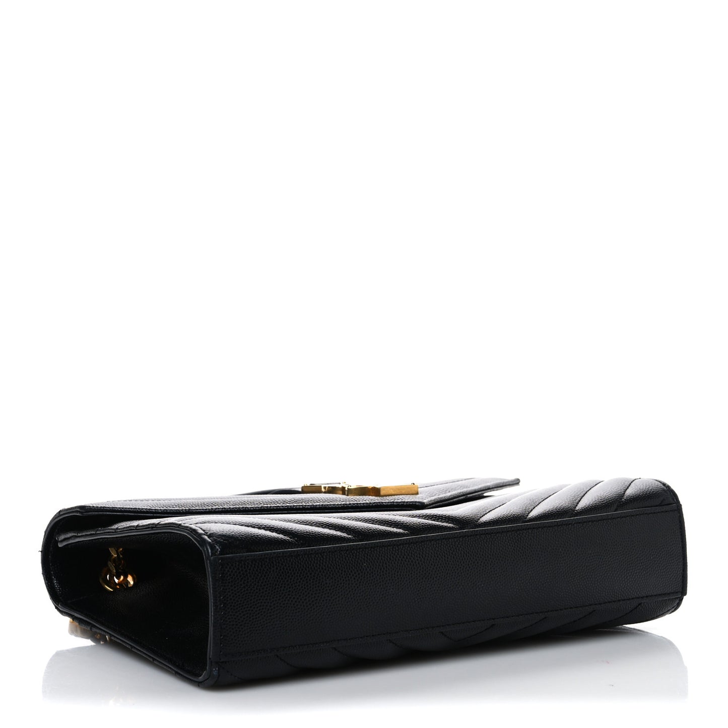 Grain De Poudre Matelasse Chevron Medium Monogram Satchel Black