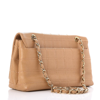 Chanel Caviar Square Stitched Medium Flap Beige 4 of 8