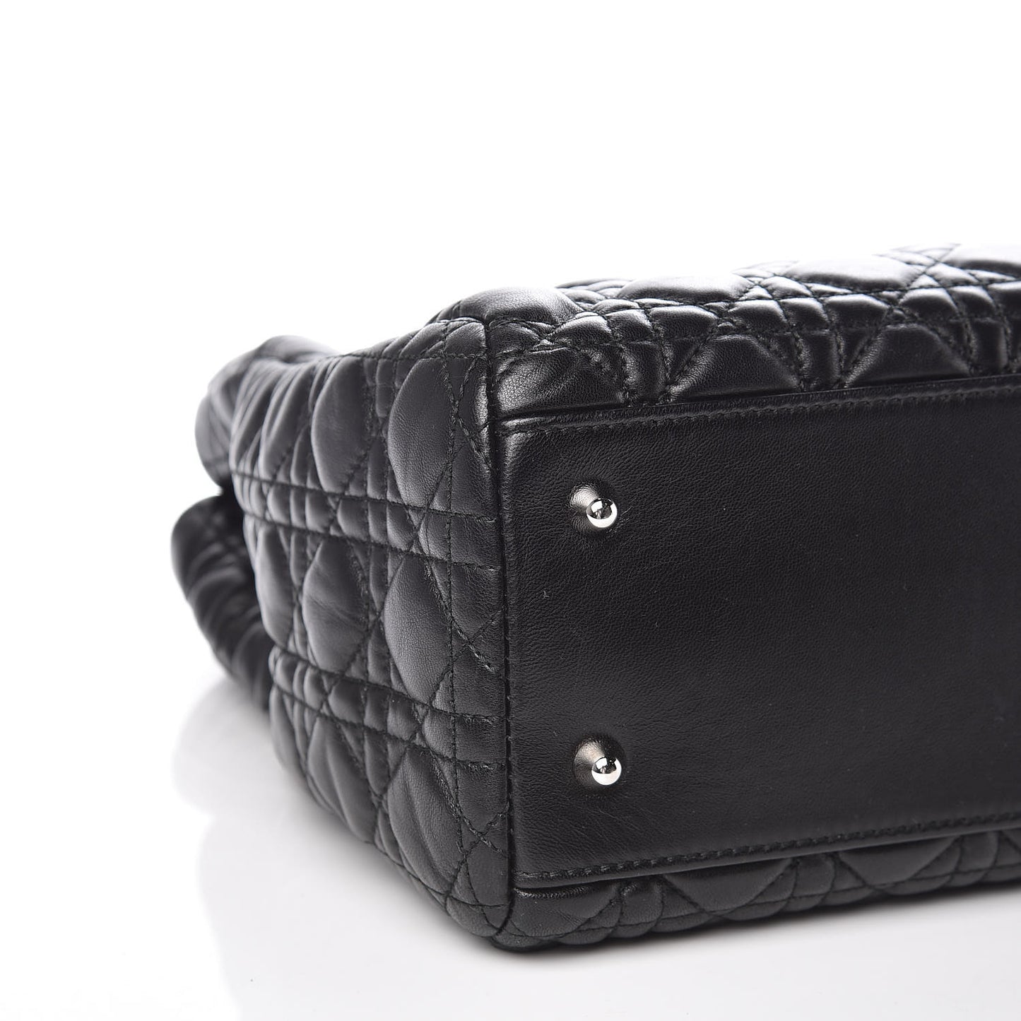 Lambskin Cannage Large Dior Soft Shopping Tote Black