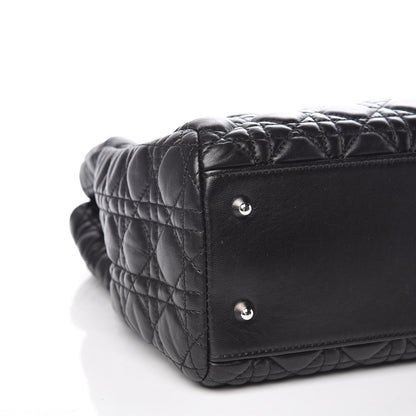 Christian Dior Lambskin Cannage Large Dior Soft Shopping Tote Black 5 of 10