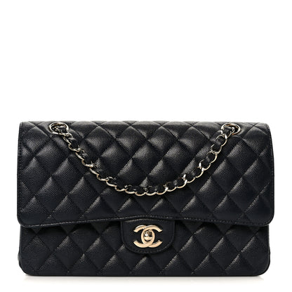 Chanel Caviar Quilted Medium Double Flap Navy 1 of 12