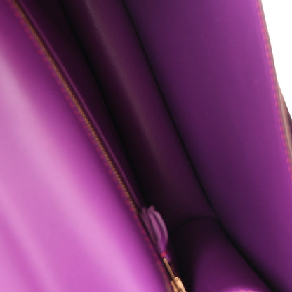 Hermes Epsom Horseshoe Verso Constance 24 Rouge Casaque Anemone 5 of 11