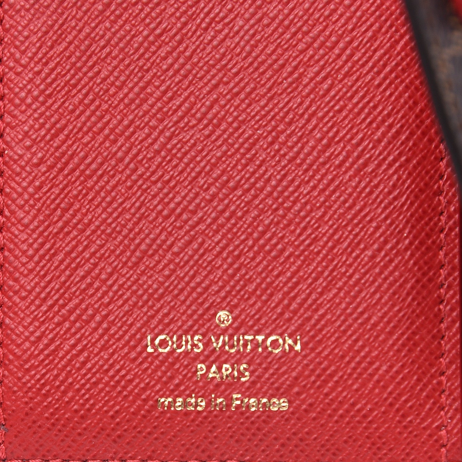 Louis Vuitton Damier Ebene Victorine Wallet Red 6 of 10