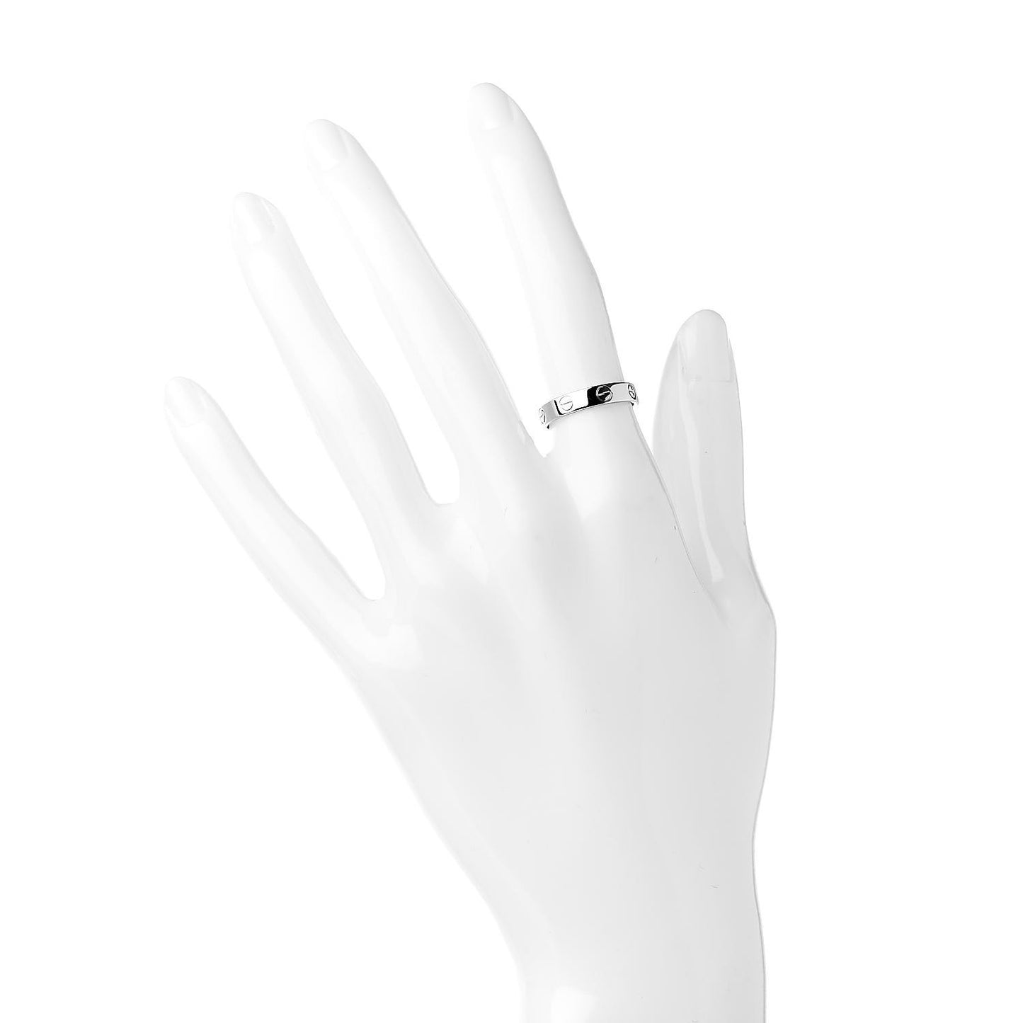 18K White Gold 3.5mm LOVE Wedding Band Ring 50 5.25
