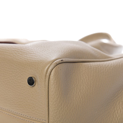 Burberry Grainy Calfskin Satchel Beige 8 of 9