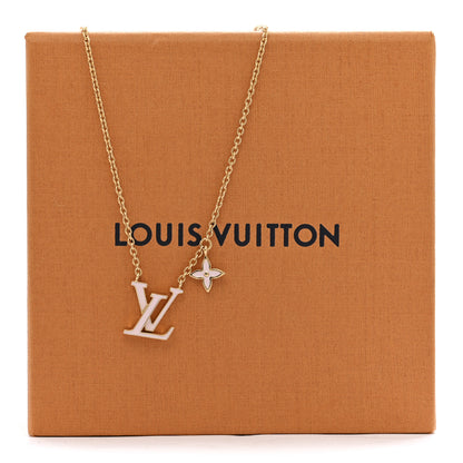 Louis Vuitton Enamel LV Iconic Necklace Gold Pink 7 of 7