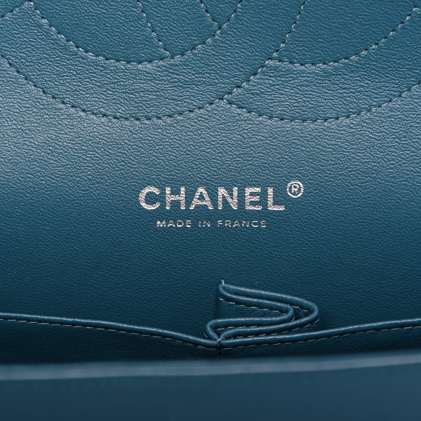 Lambskin Quilted Jumbo Double Flap Blue