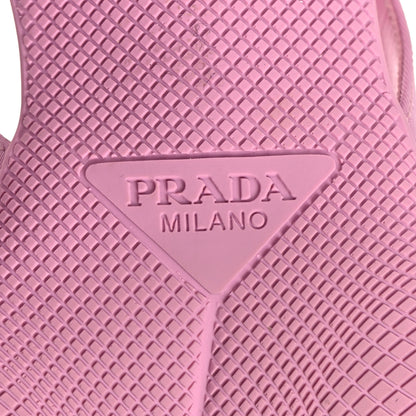 Prada Nylon Flower Pointed Toe 45mm Slingback Pumps 40 Primula 6 of 11
