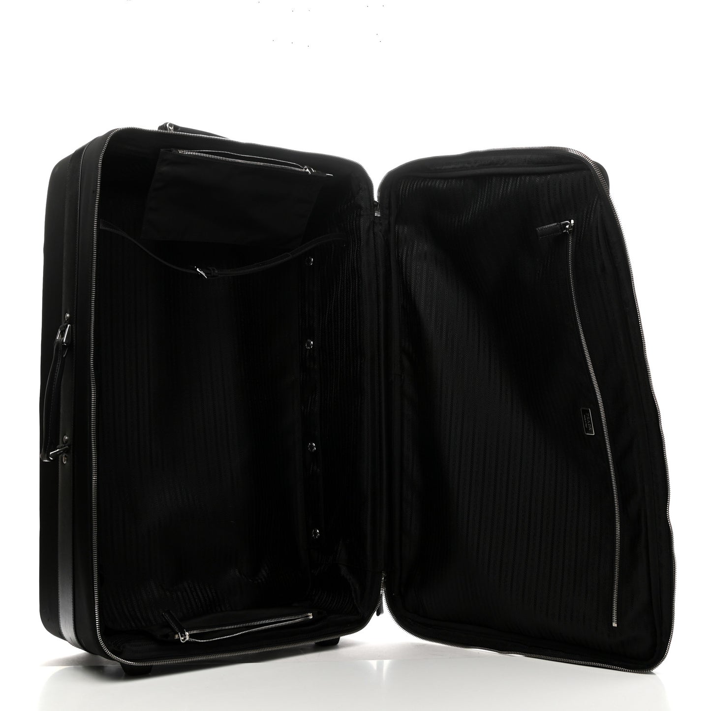 Tessuto Nylon Saffiano Suitcase Black