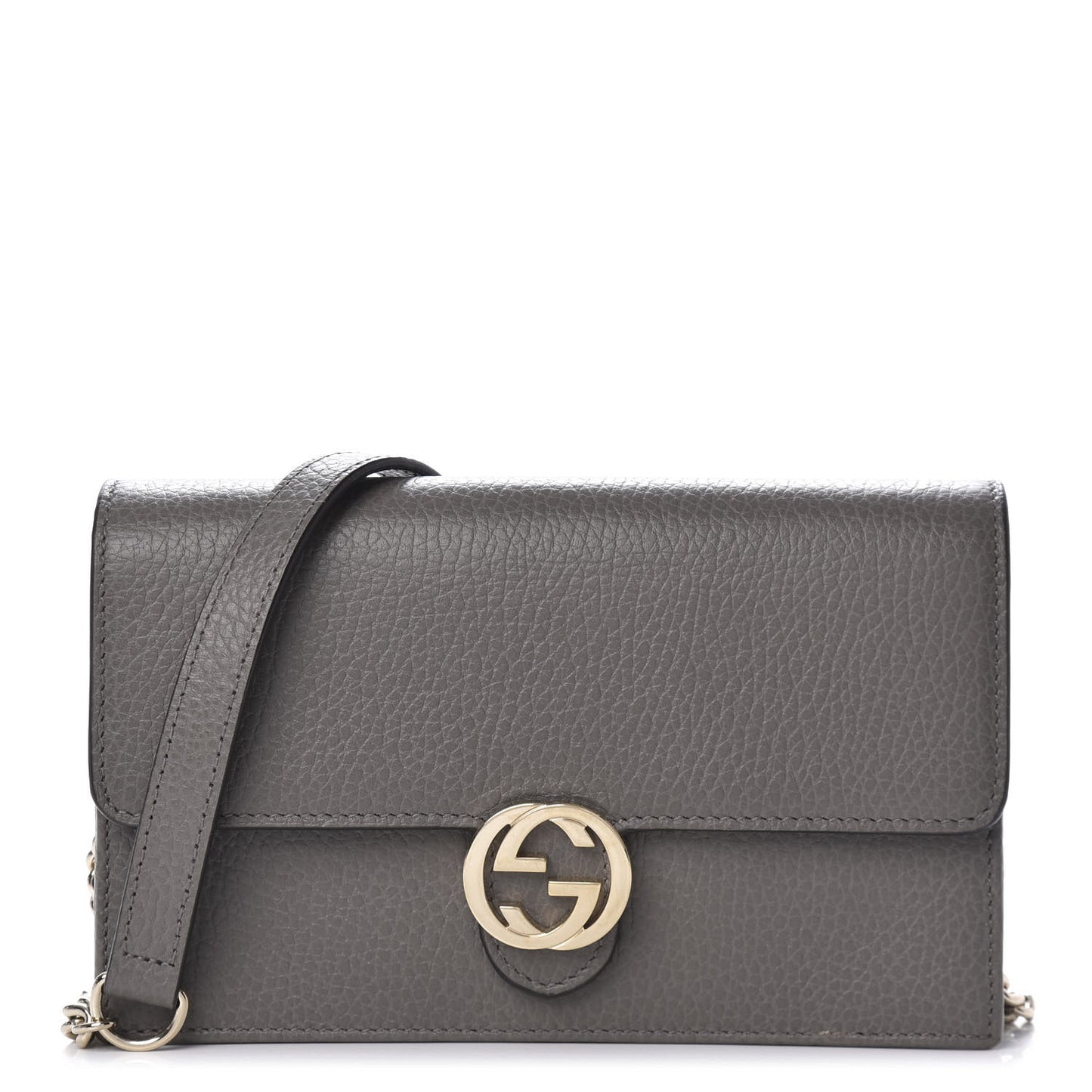 Dollar Calfskin Interlocking G Chain Wallet Loess