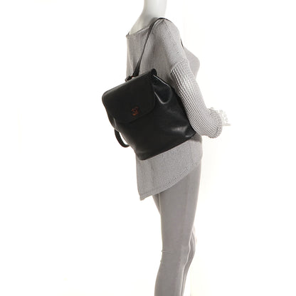 Chanel Grained Calfskin Tortoise CC Backpack Black 2 of 9