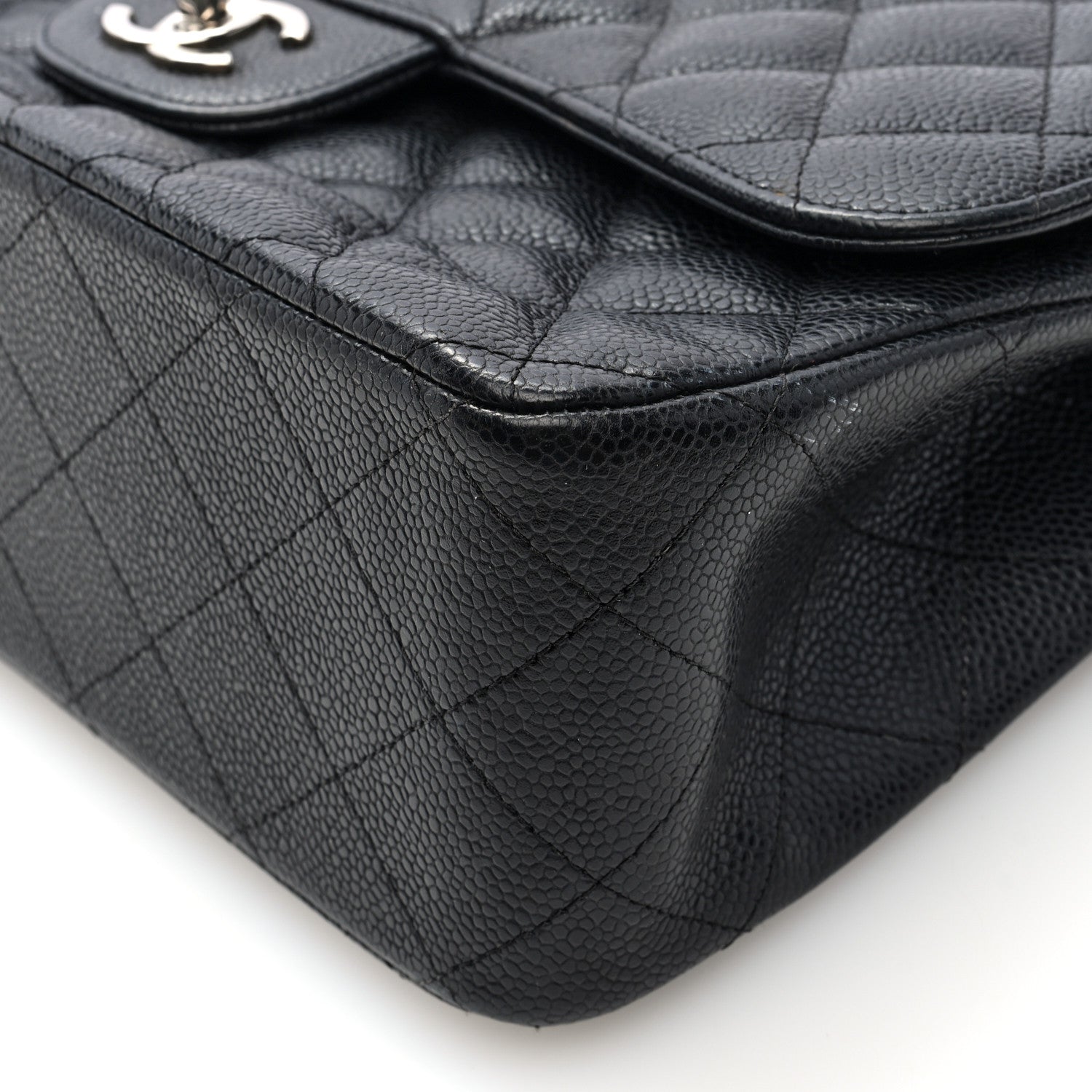 Chanel Caviar Quilted Jumbo Double Flap Black 10 of 12