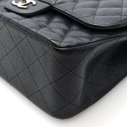 Chanel Caviar Quilted Jumbo Double Flap Black 10 of 12