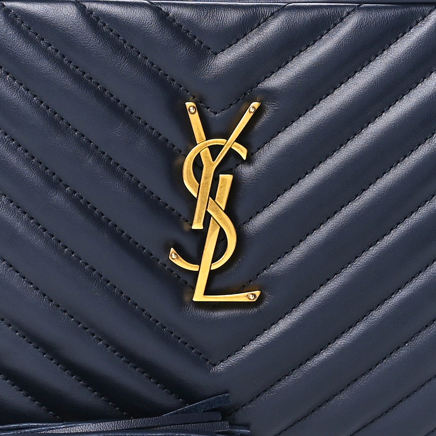 Calfskin Matelasse Monogram Lou Camera Bag Navy