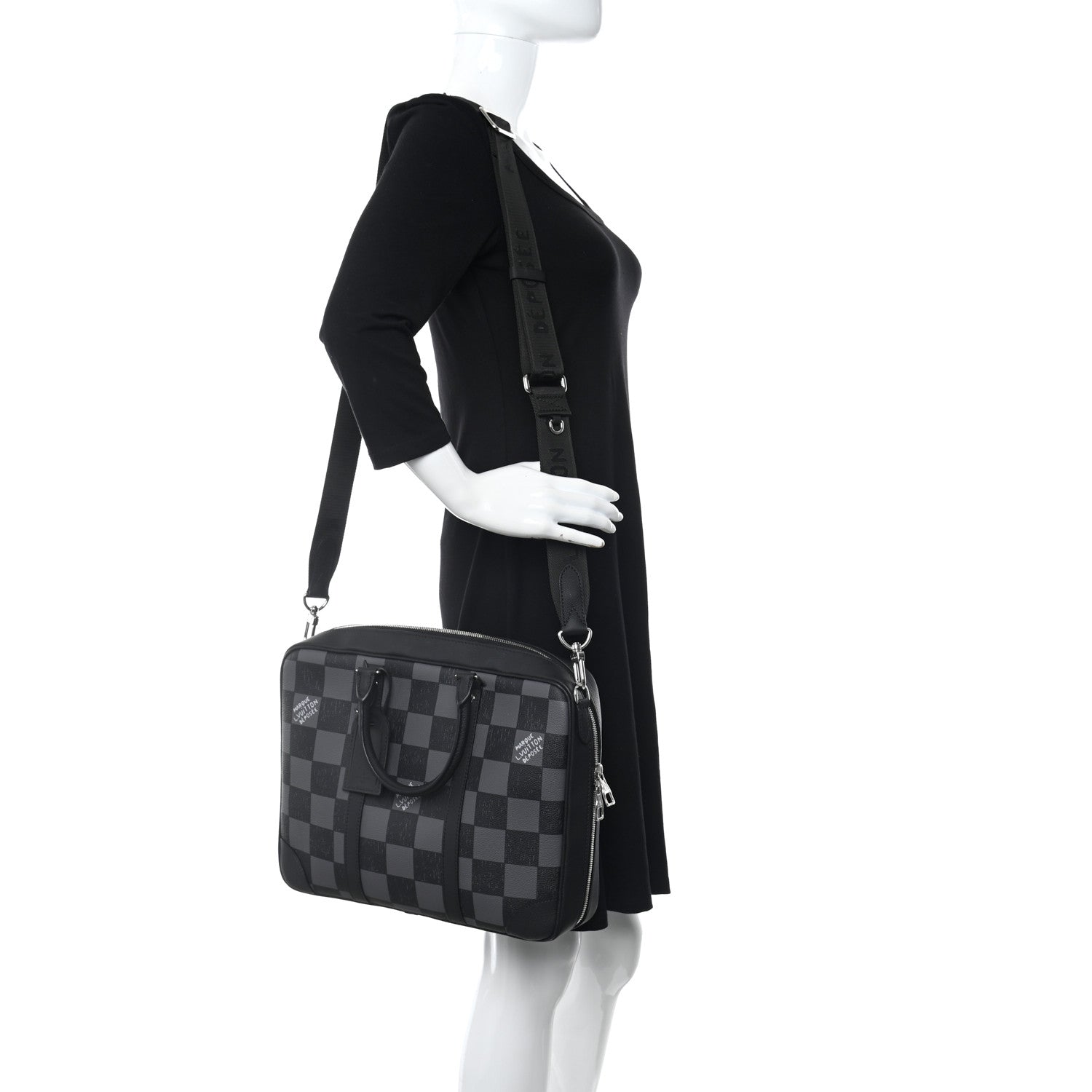 Louis Vuitton Damier Sirius Briefcase Black 2 of 9