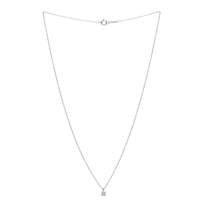 Tiffany Platinum Diamond .17ct Solitaire Pendant Necklace 2 of 4