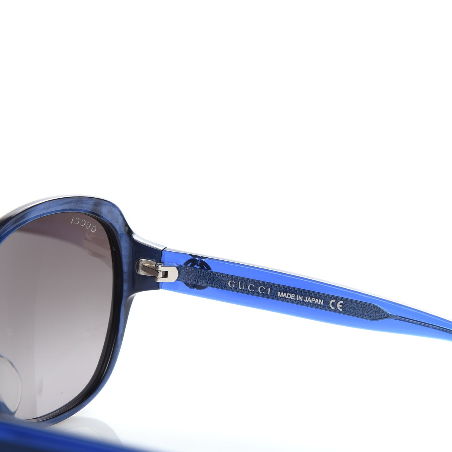 Gucci Acetate Oversized Round Sunglasses GG0080SK Blue 5 of 8