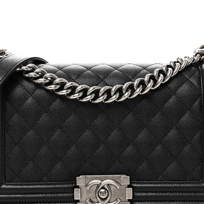 Chanel Caviar Quilted Medium Boy Flap Black 8 of 10