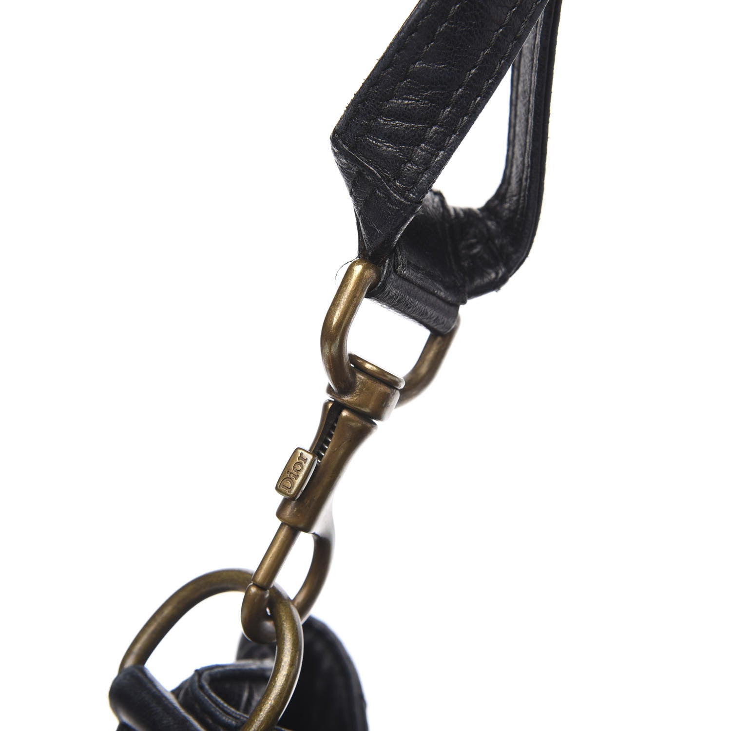 Christian Dior Lambskin Cannage Drawstring Bag Black 14 of 16