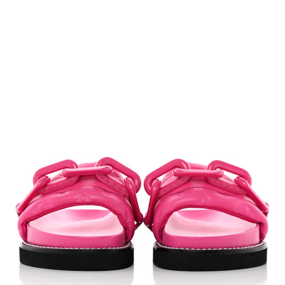 Louis Vuitton Calfskin Embossed Monogram Sunset Flat Comfort Mule 36 Rose Pop 2 of 14