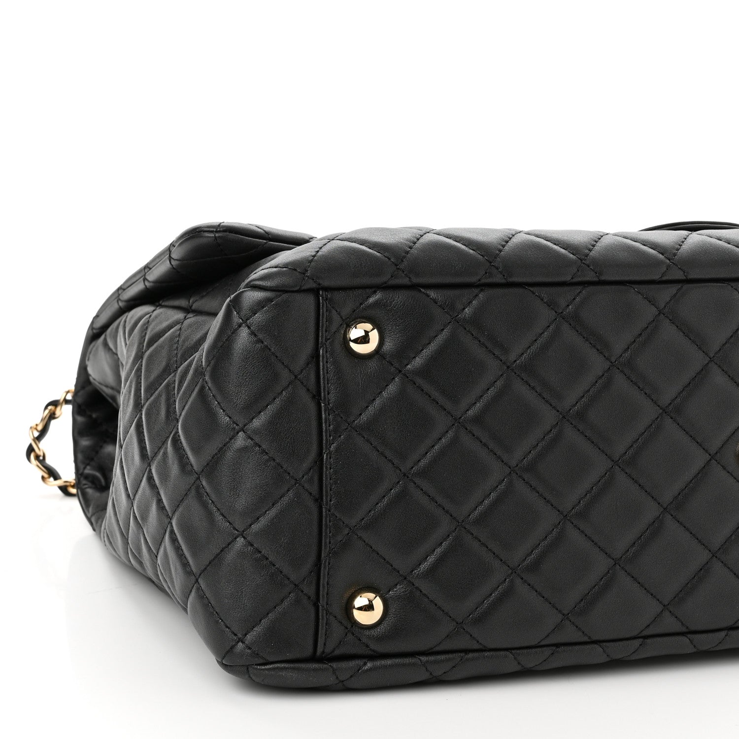 Chanel Calfskin Quilted XXL Travel Flap Bag Black 9 of 10
