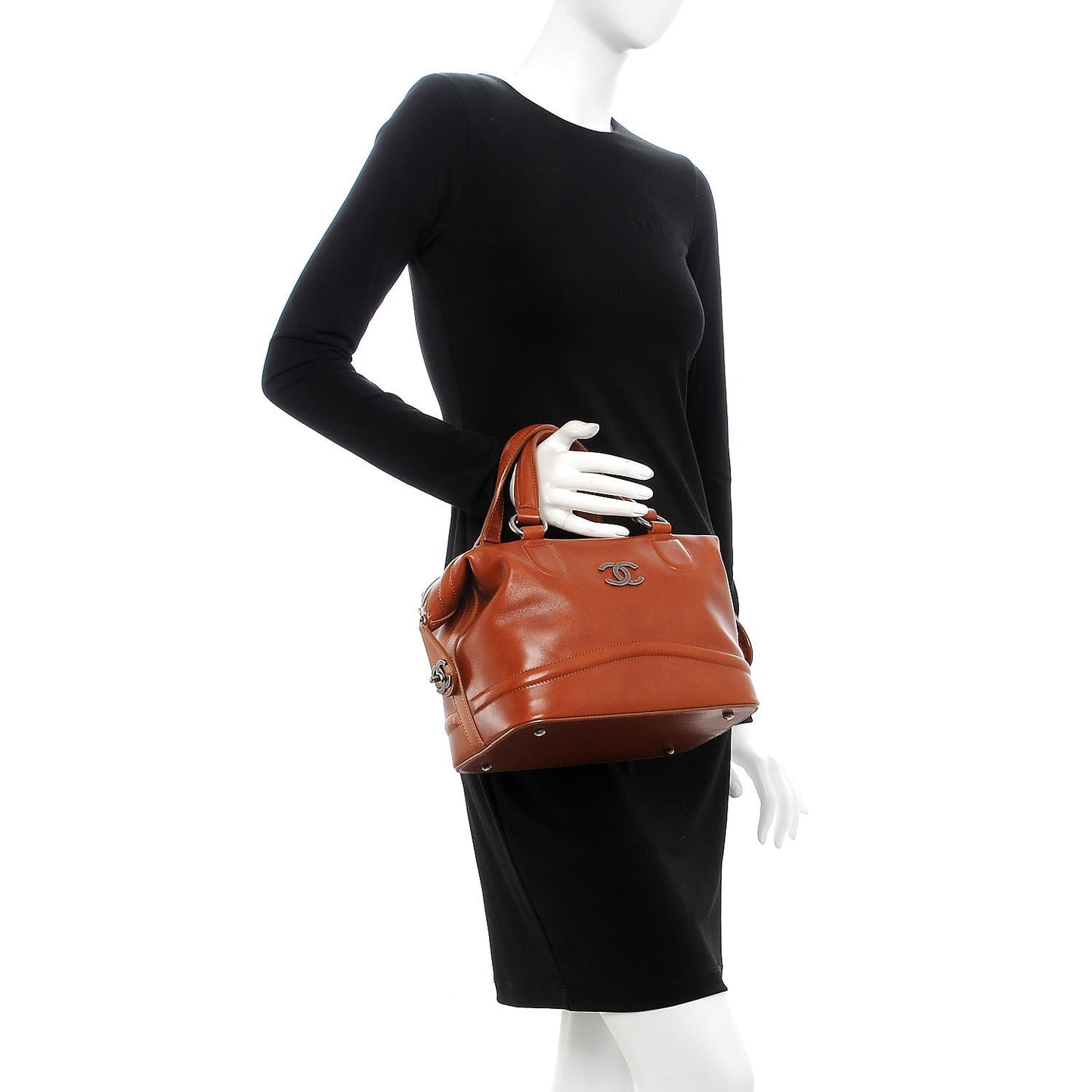 Calfskin CC Bowler Light Brown