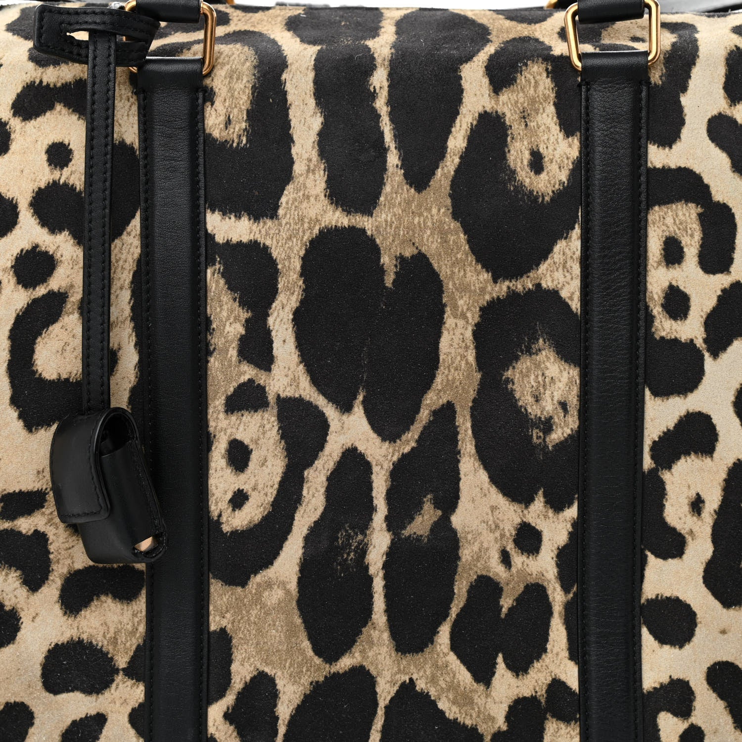 Saint Laurent Suede Leopard Print Camden Shopping Tote 9 of 11