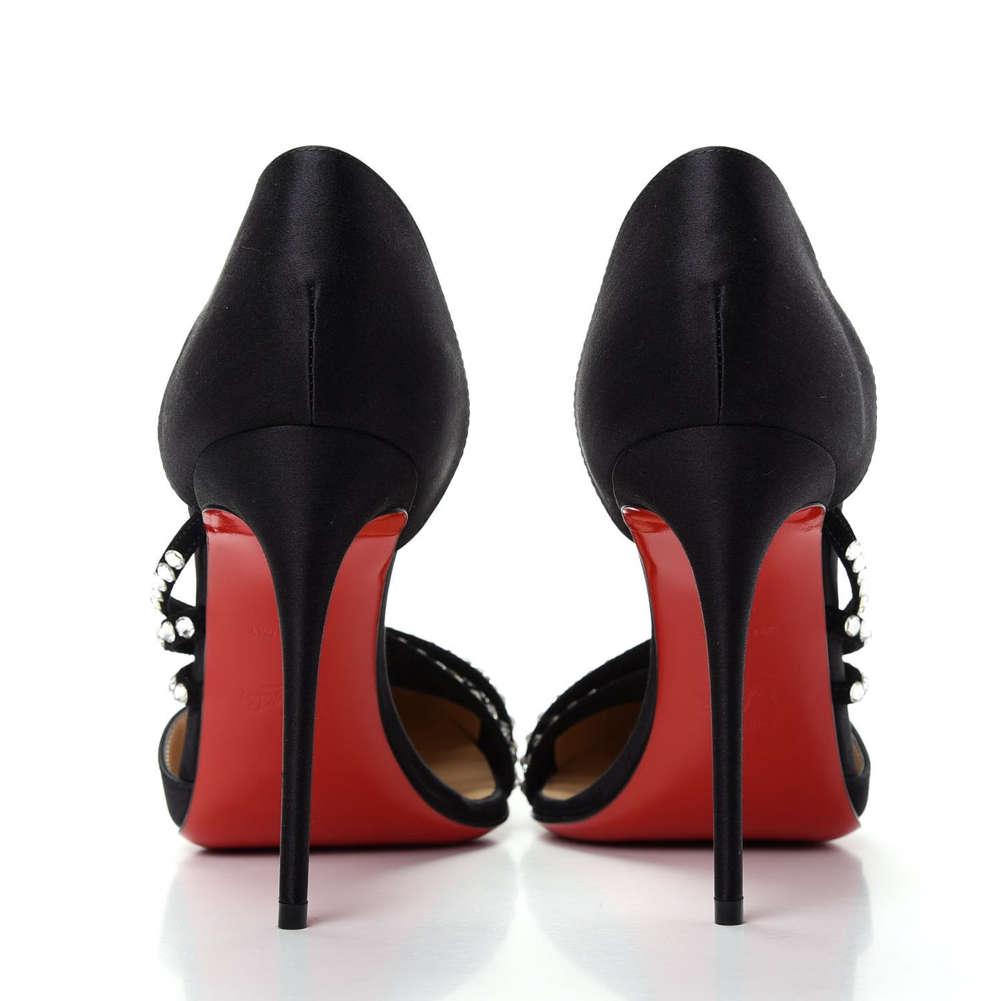 Crepe Satin Strass Antinorina 100 Pumps 37 Black