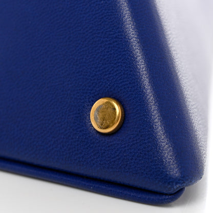 Saint Laurent Lambskin Pyramid Clutch Blue 9 of 10