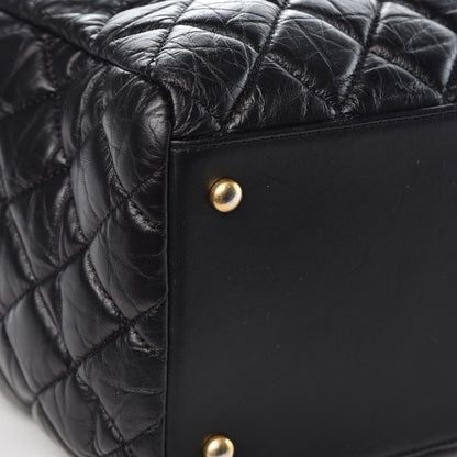 Chanel Aged Calfskin Quilted Large Coco Handle Shopping Tote Black 9 of 11