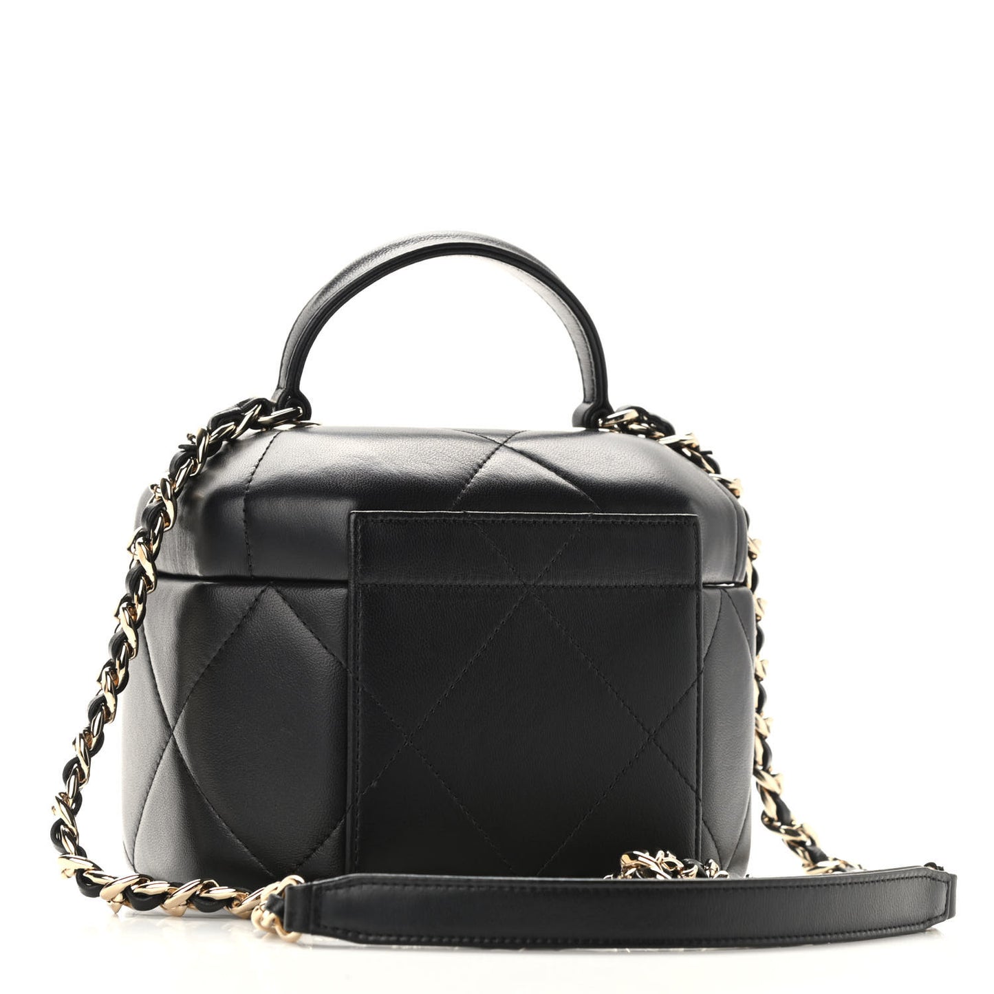 Lambskin Quilted Vendome Case Black