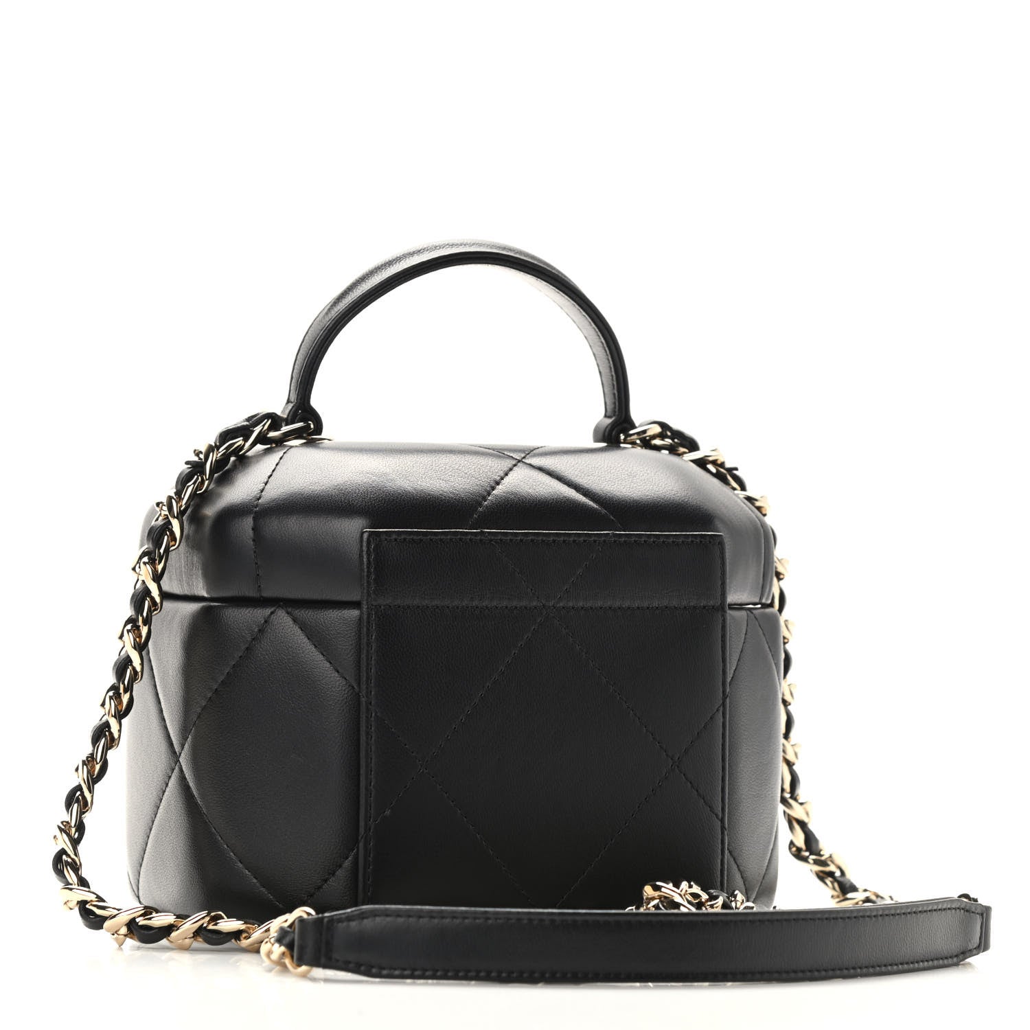 Chanel Lambskin Quilted Vendome Case Black 3 of 9