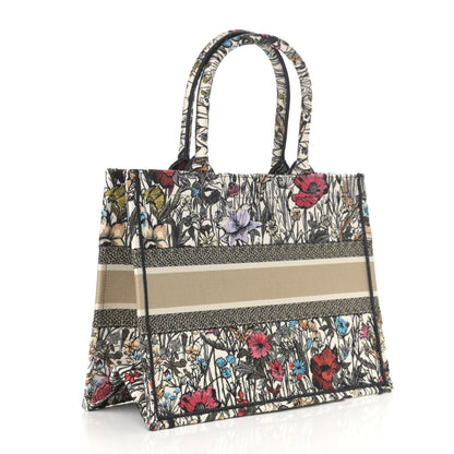 Christian Dior Canvas Embroidered Medium Mille Fleurs Book Tote Multicolor 3 of 11