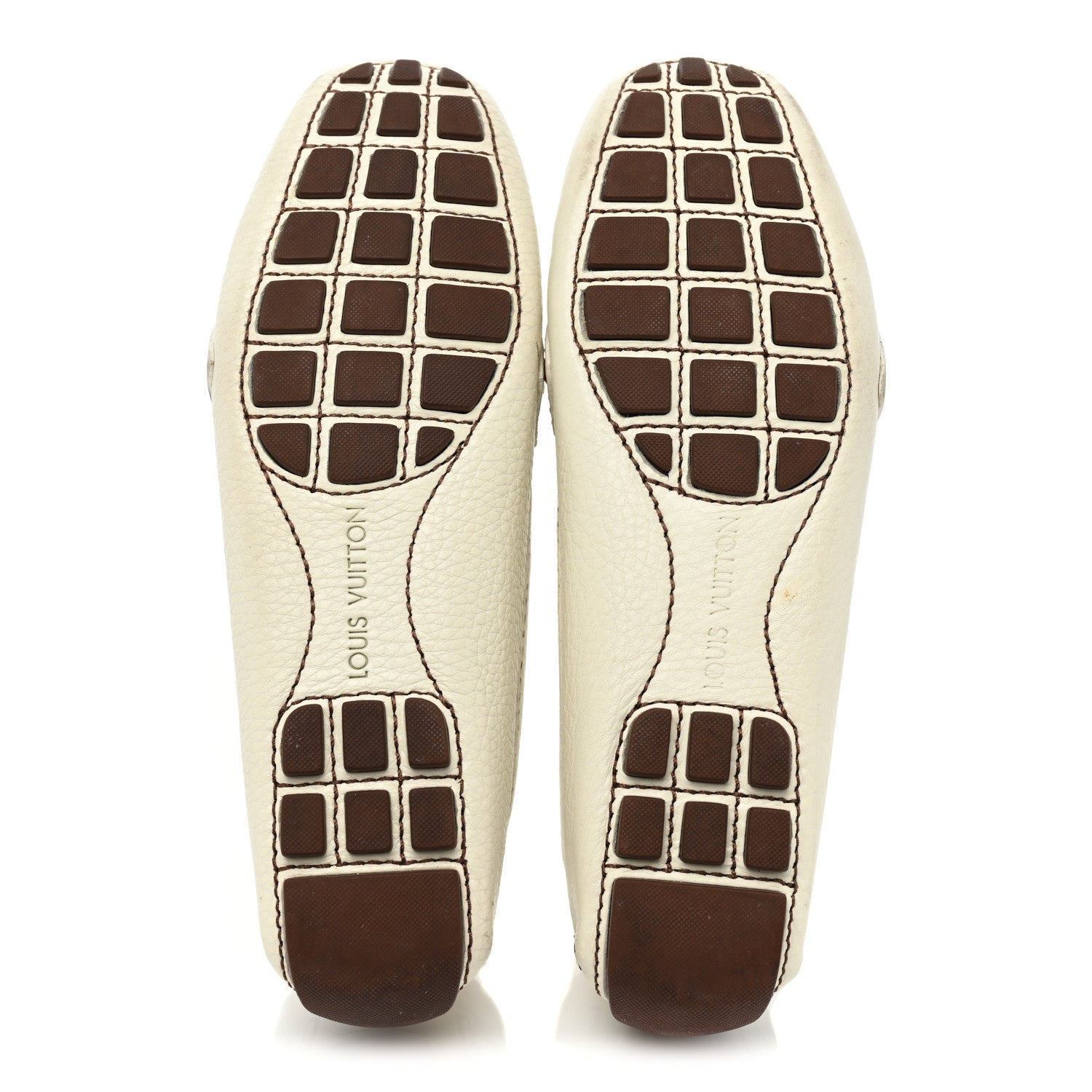 Louis Vuitton Calfskin Mens Monte Carlo Car Shoe Moccasin Loafers 36.5 White 6 of 17
