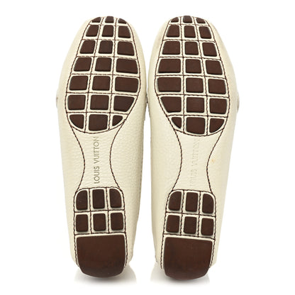 Louis Vuitton Calfskin Mens Monte Carlo Car Shoe Moccasin Loafers 36.5 White 6 of 17