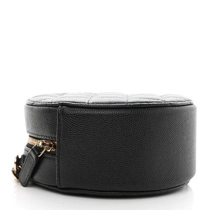 Chanel Caviar Quilted Round Clutch With Chain Black 4 of 12